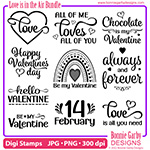 Love is in the Air Valentine Digital Stamp Bundle